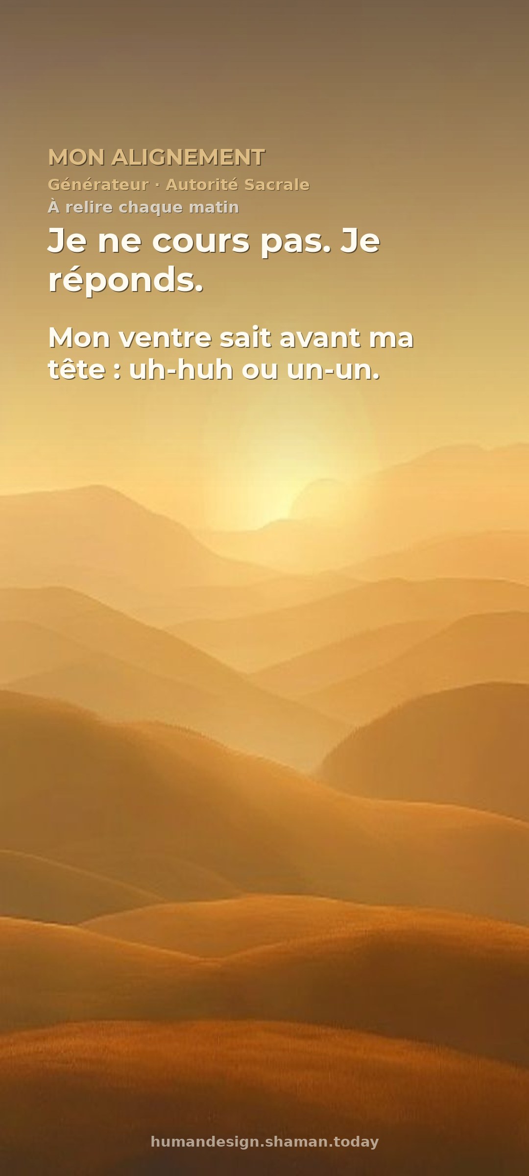 Mon alignement