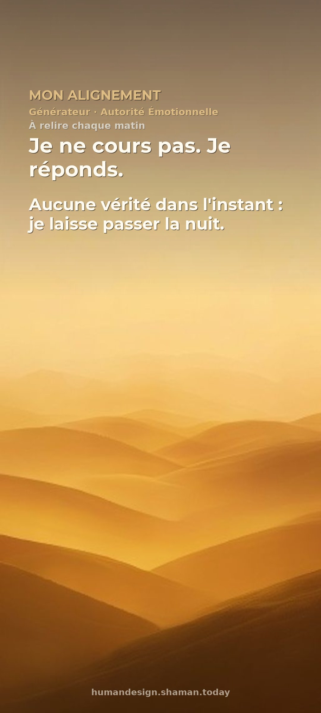 Mon alignement