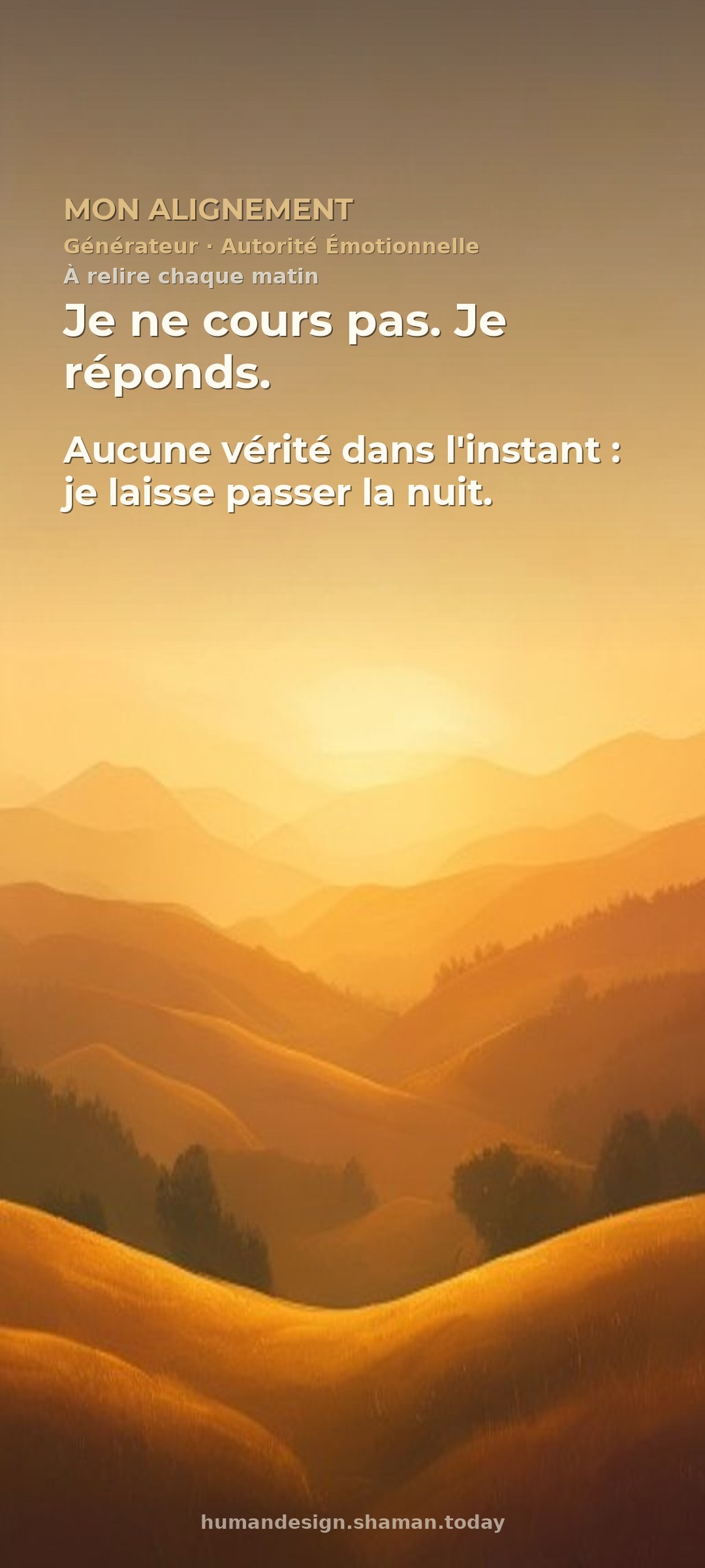 Mon alignement